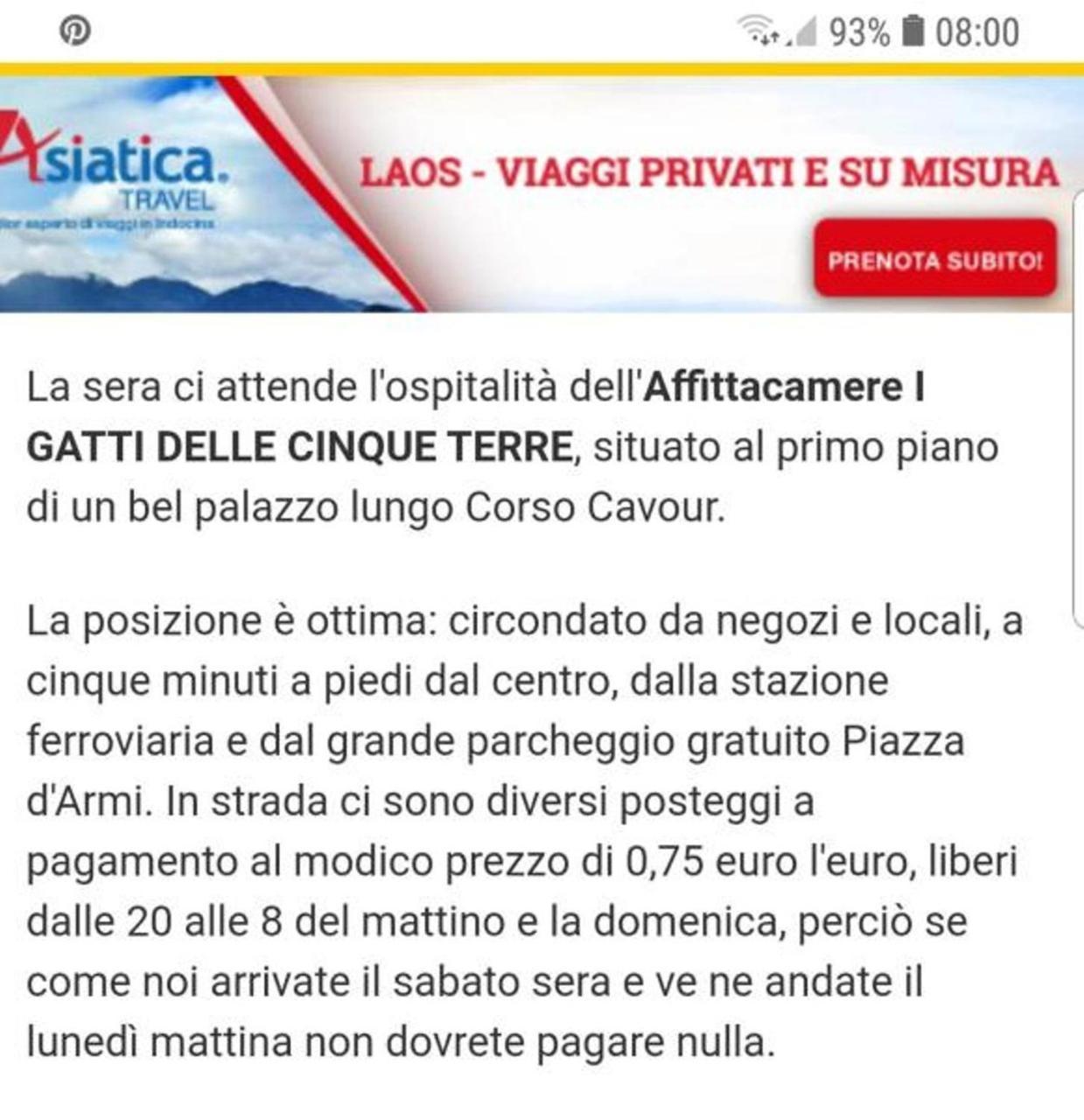 Affittacamere I Gatti Delle 5 Terre La Spezia Kültér fotó